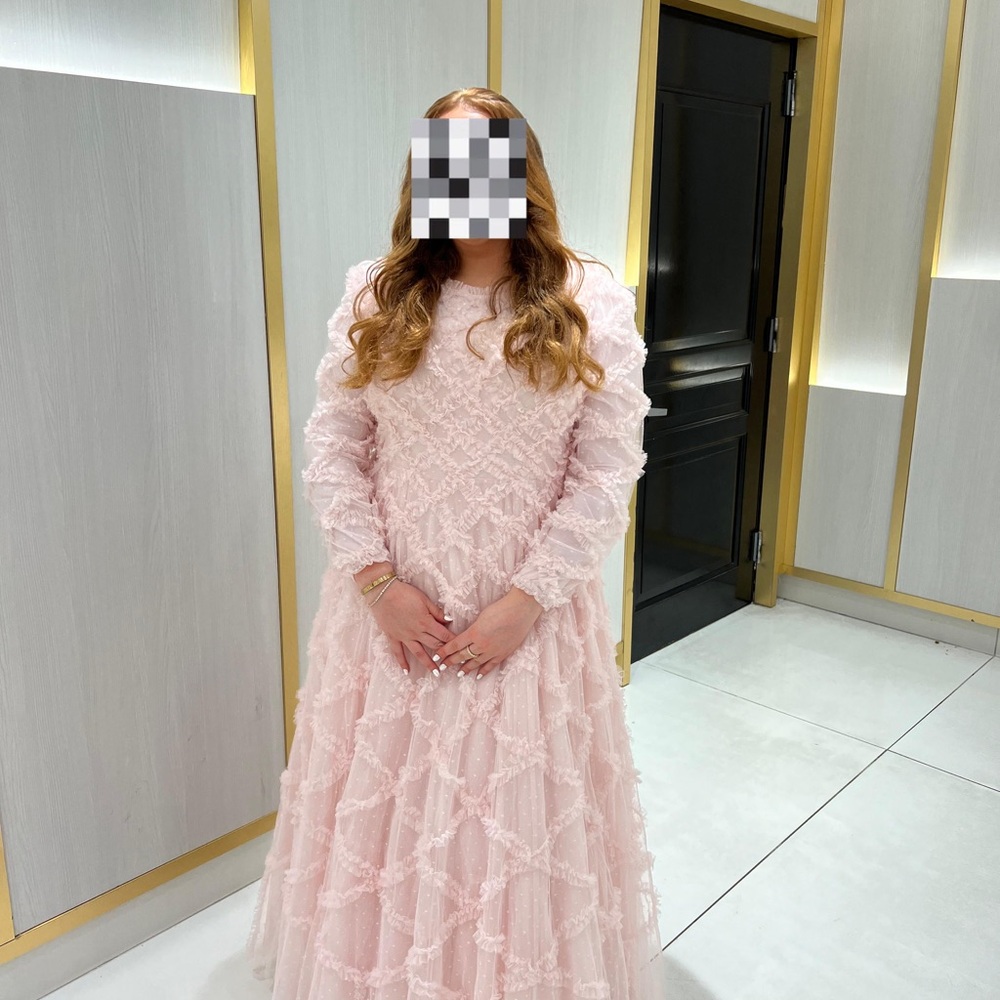 Needle & Thread Pink Long Sleeve Dress